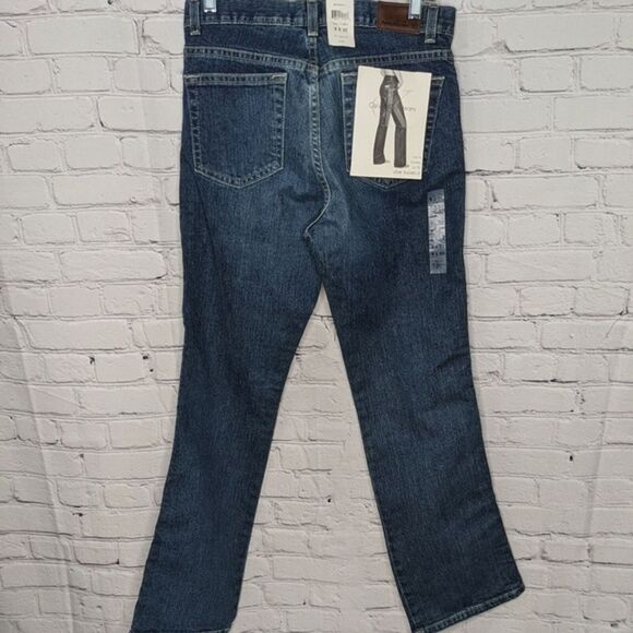 Calvin Klein Slim Fit Boot Cut High Waisted Stretch Dark Wash Y2k Jean New Sz 8 - Picture 6 of 8